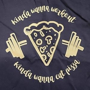Barbells and pizza tank top